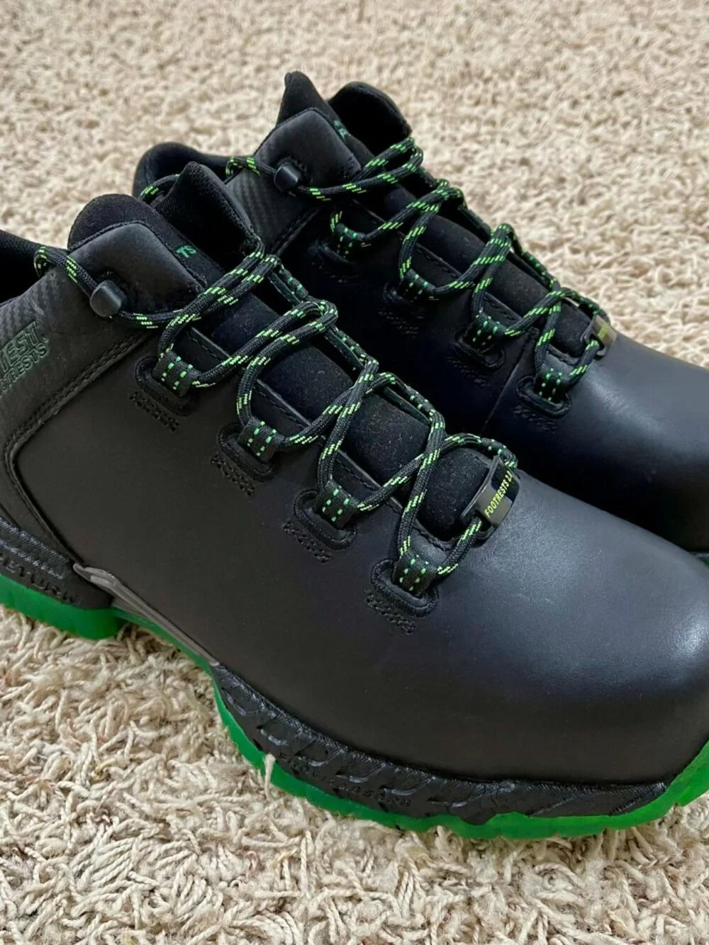 HYTEST Footrests Men's 2.0 Xergy Trainer Safety Shoes Black Green, Size 12 D